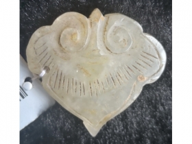 白玉灵芝挂件