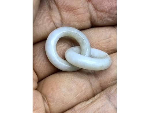 白玉双联圈