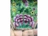 绿地粉彩花卉纹扇形碟