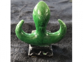 绿釉笔架