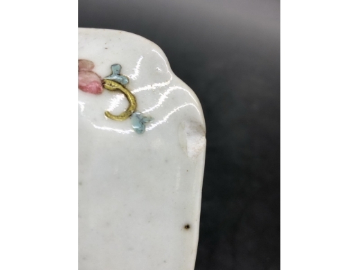 粉彩琴棋书画四方倭角博古碟