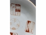 矾红印章纹盘