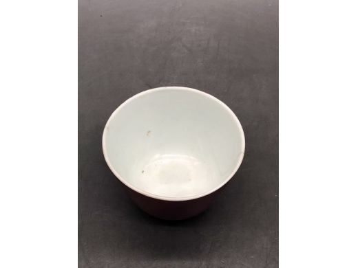 胭脂红釉茶盏