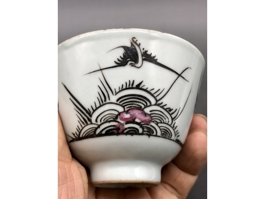 墨彩海晏河清纹茶盏