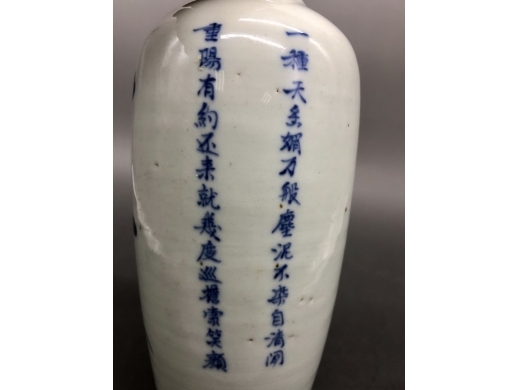 青花花卉莱菔瓶