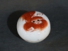 矾红戏狮印盒