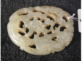 螭纹白玉嵌饰