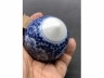青花缠枝牡丹纹鸡心鸟食罐