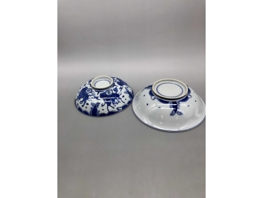 青花福寿康宁大盖碗
