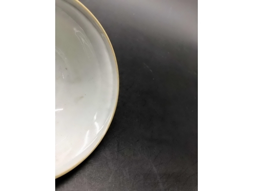 青花加彩折纸花茶碗