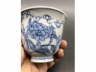 青花铁线描花卉铃铛杯