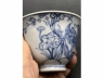 青花铁线描花卉铃铛杯