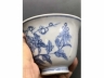 青花铁线描花卉铃铛杯