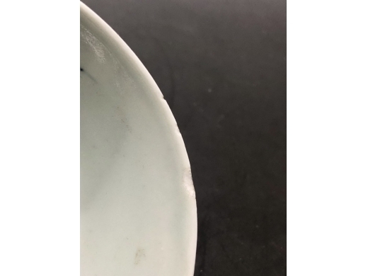 青花诗文盖碗