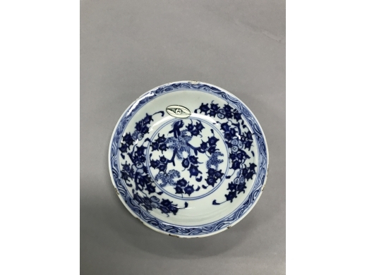 青花瓜果纹盘
