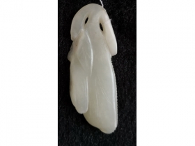白玉豆荚挂件