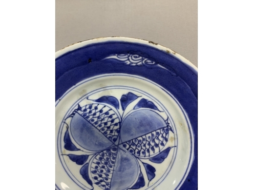 青花花卉盘