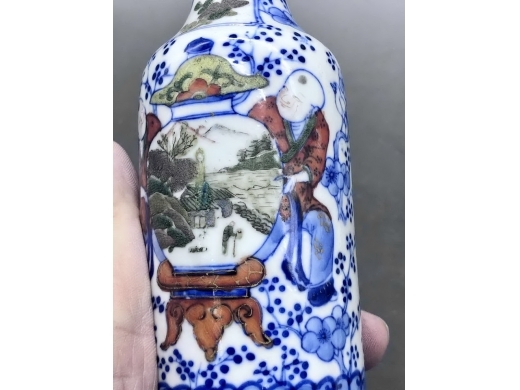 斗彩童子报平安小瓶