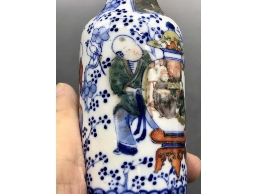 斗彩童子报平安小瓶