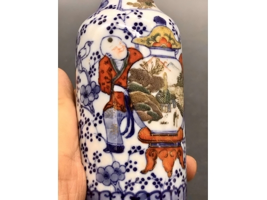 斗彩童子报平安小瓶