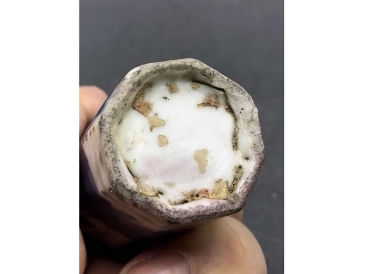 青花山水八方鼻烟壶
