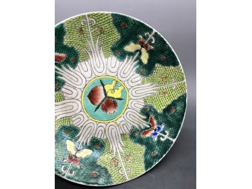 粉彩清白传家纹大盘