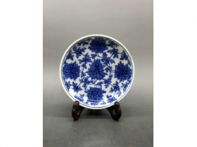 青花宝相花小盘