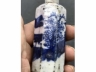 青花山水八方鼻烟壶