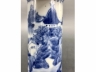 青花山水直筒花插