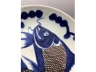 青花釉里红鲤鱼纹盘