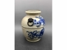 哥釉青花人物兽耳洗口尊