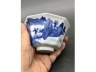 青花山水八方盖碗
