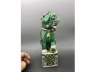素三彩门狮一对