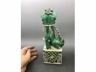 素三彩门狮一对