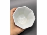 青花山水八方盖碗