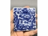 青花云龙纹四方印盒