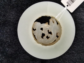 白玉龙纹转心佩