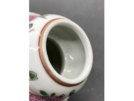 粉彩花鸟纹洗口瓶