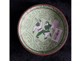 铜胎珐琅人物盘