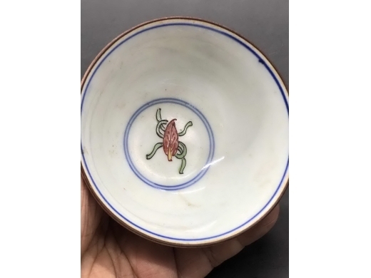 五彩龙赶珠茶盏