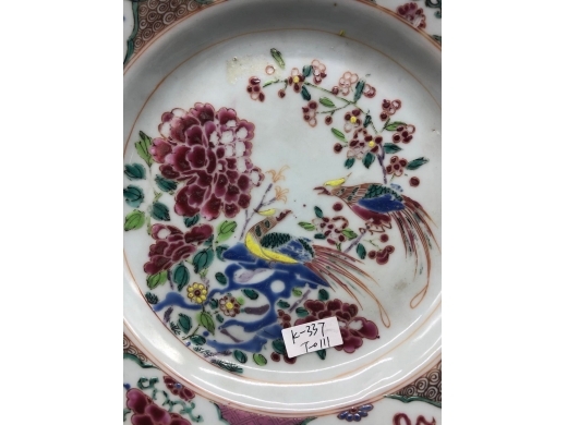 粉彩锦上添花折沿盘