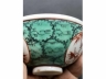 绿地开光矾红竹纹茶盏