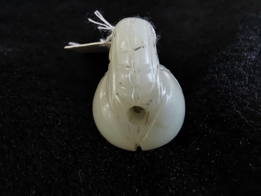 白玉木鱼挂件