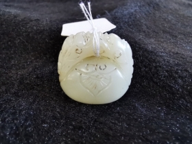 白玉木鱼挂件