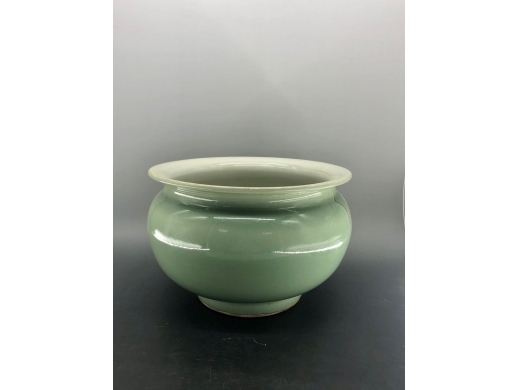 豆青釉素圆大笔洗