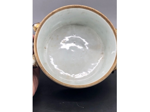 青花矾红云龙纹笔洗