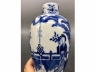 青花芭蕉仕女纹鸡腿瓶