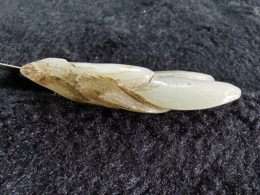 白玉豆荚坠