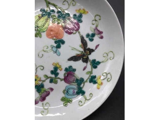 粉彩瓜瓞绵绵纹盘