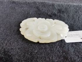 白玉珠花玉佩